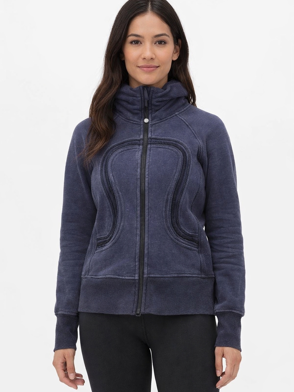 lululemon athletica Vintage-Styled Navy Full-Zip Jacket